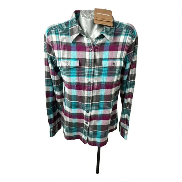 New Patagonia Shirt Plaid Size 8 Fjord Woman - Picture 1 of 8